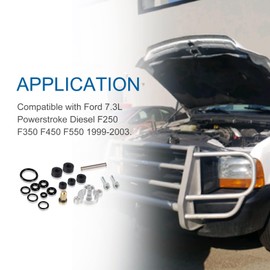 YIUIY Fuel Relief Pressure Regulator Valve Cap Spring Seal Kit Compatible with Ford 7.3L Powerstroke Diesel 1999.5-2003