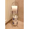 UNIWARE 23.5" H Heavy Duty Satin Nickel Toilet Paper Holder