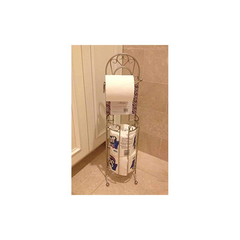 UNIWARE 23.5" H Heavy Duty Satin Nickel Toilet Paper Holder