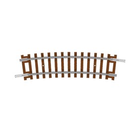 Hornby TT Gauge Half Curve, 310mm, 2nd Radius 15°, TT Model Railway Track, Brown, 1:120 Scale, Extra Track Pieces for Model Railway Sets