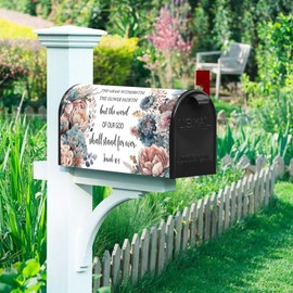 Baocicco Bible Verse Mailbox Cover Religious Motivational Quote Mailbox Covers Magnetic Mail Box Wrap Christian Easter Christmas Fiesta Decor for Outdoor Yard Mailbox Cover Standard Size 21x18 Inch