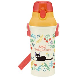 Skater PSB5SANAG-A Children's Plastic Water Bottle, 16.9 fl oz (480 ml), Antibacterial, Kiki's Delivery Service, Botanical, Ghibli, Made in Japan