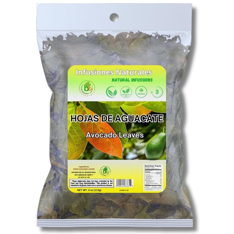 Avocado Tea Leaves 4oz - 100% Natural Hojas De Aguacate,