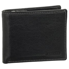 Luxury Leather Wallet Coin Compartment with Zip 12 cm Various Colours Black, Brown, Cognac, black, Modern