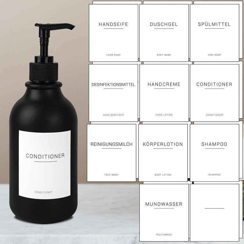 Ezebesta Soap Dispenser with Wall Mount 500 ml Black Pump