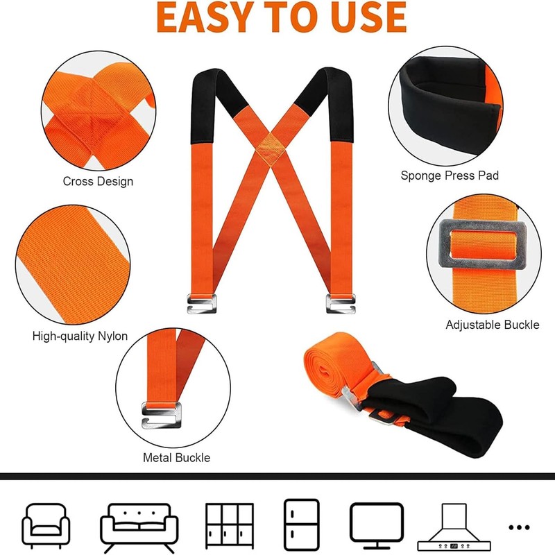 MEZOKUCEL Shoulder Dolly Moving Straps - Lifting Strap for 2