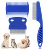 3 PCS Pet Flea Comb Set, Fine Teeth Cat Dog