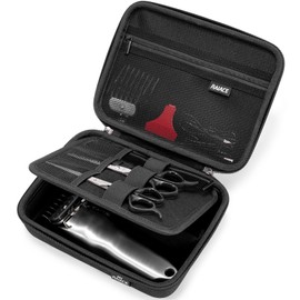 RAIACE Hard Storage Case Compatible with Hair Clippers, Protective Carrying Bag for Hatteker/Oneisal Razor Guard Grooming Kits. (case only)-Black