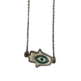 VIE Evil Eye Bracelet, White Hamsa Hand (JIT)