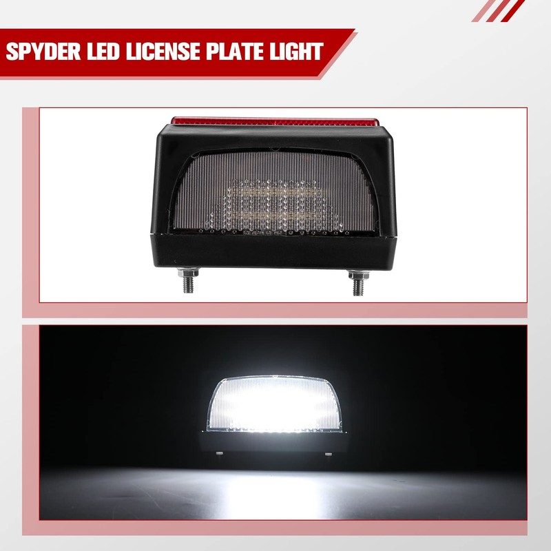 A & UTV PRO Spyder LED License Plate Light, Rear