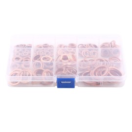 Metal Washer 280 Pieces 12 Sizes Copper Flat Washers with Box Fitting for Screws Screw Fixings