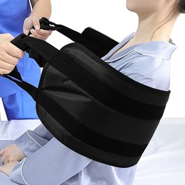 [LOSCHEN] 80cm Transfer Belt for Patient,Padded Bed Transfer Nursing Sling for Disabled, Elderly, Seniors, Injured-Safely Move from Car, Wheelchair, Bed(Black)