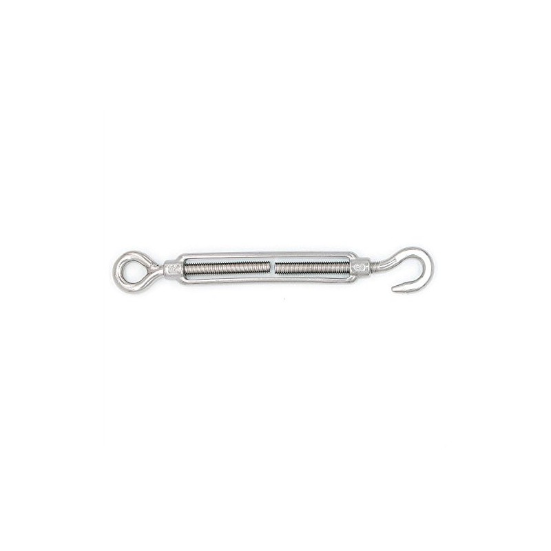 Mecollection 5pcs M8 Stainless Steel 304 Hook & Eye Turnbuckle