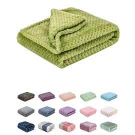 Fuzzy Blanket or Fluffy Blanket for Baby Girl or boy, Soft Warm Cozy Coral Fleece Toddler, Infant or Newborn Receiving Blanket for Crib, Stroller, Travel, Decorative (28Wx40L, XS-Avocado)