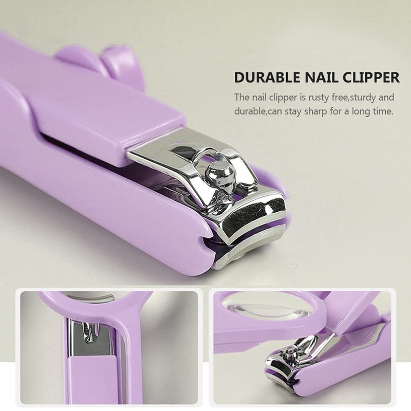 Nail Clippers with LED Light and Magnifier Nail Cutters Fingernails