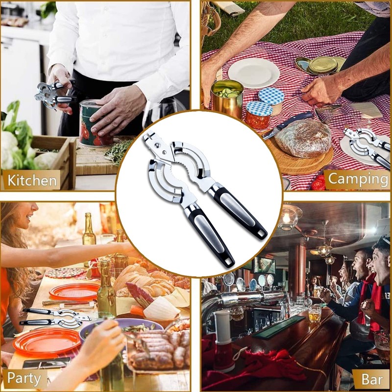 Zoiwdur Jar Opener, Multi Jar Opener for Weak Hands, Stainless