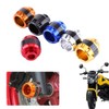 Qiilu Motorcycle Fork Carbon Frame Sliders Crash Protection, blue