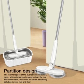 Mop Bucket Partition Design Convenient to Use Electric Mop Bucket Self Cleaning with Drainage Layer for Room