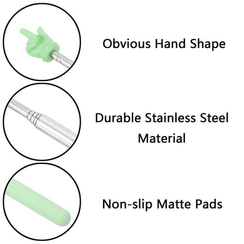 2-Piece Telescopic Teaching Pointer Set - Extendable Classroom Presenter Stick,