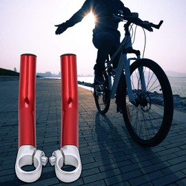 Pack of 2 Bicycle Handlebar Ends, Aluminium Bicycle Bar End, Bicycle Handlebar Grips Ergonomic Bicycle Handlebar End 18 cm Bicycle Handlebar End with 2 Handlebar End Stoppers for