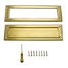 Fudatong 1 Pack 13 inch Solid Brushed Brass Mail Slot