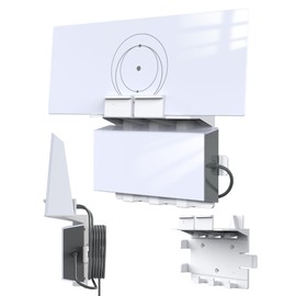 VANDESAIL for Starlink Gen 3 Router Mount, 3-in-1 Wall Mounting Kit with Power Supply & Internet Router Holder, Compatible with Starlink Gen 3 & V3 Accessories