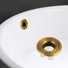 Sink Basin Trim Overflow Cover Brass Insert in Hole Round
