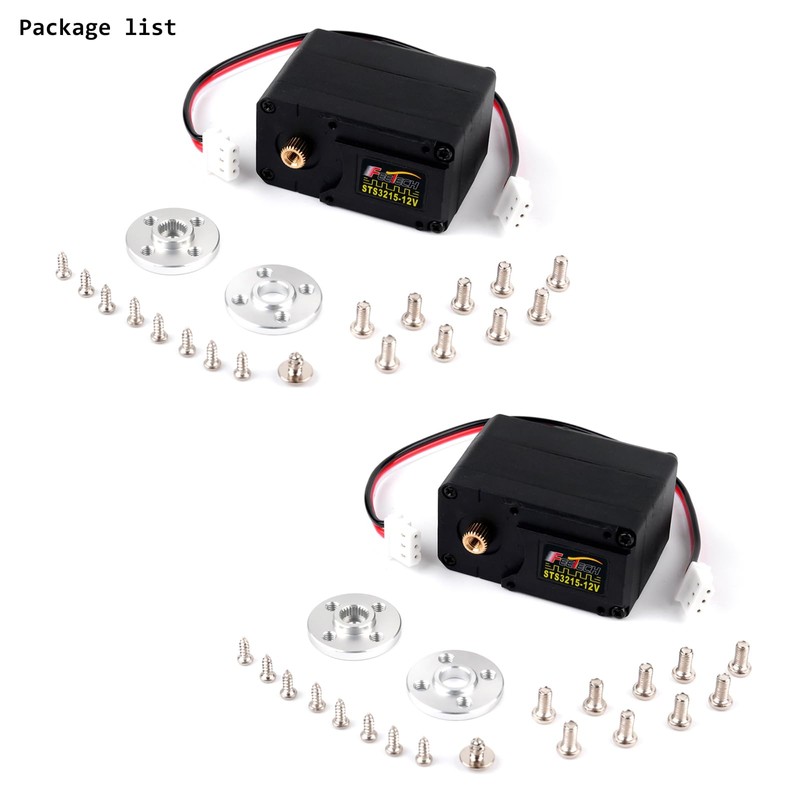 2pcs STS3215 12V 30KG Dual Axis TTL Serial Bus Servo