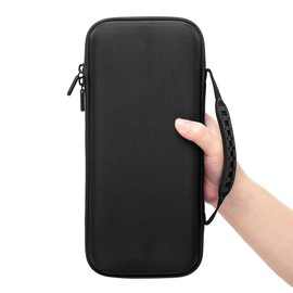 ADVcer Rog Ally Handheld Case, EVA Waterproof Hard Shell Protective Travel Case with Inner Transformable Game Console Stand, Flannel Soft Lining, Double Zipper, Carrying Handle for Rog Ally 7" (Black)