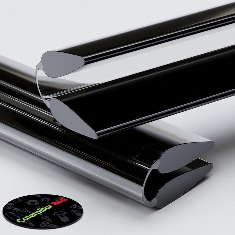 3 x 300 mm black flex hinges with low profile,