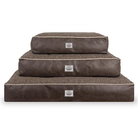 Memory Foam Dog Bed for Large Dogs- Waterproof Dog Bed Mat with Removable Washable Cover, Waterproof Lining and NonSkid Bottom.Brown