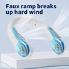 jkuoo Neck Fan, 5-Speed Adjustable, 360° Rotation, USB Rechargeable, Quiet