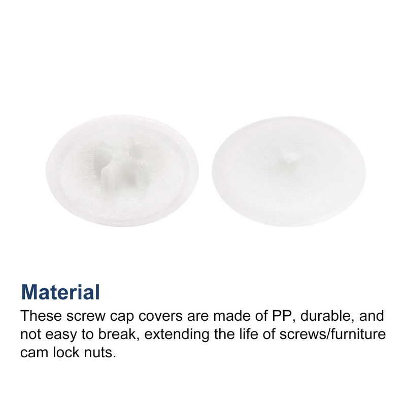 sourcing map Pack of 40 Screw Caps Covers 17 x