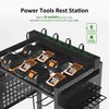 VDEVY Garage Power Tool Organizer Cart with Charging Station, Garage