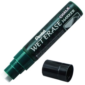 Pentel Arts Wet Erase Chalk Marker, Jumbo Tip, Black Ink, Box of 12 (SMW56-A)