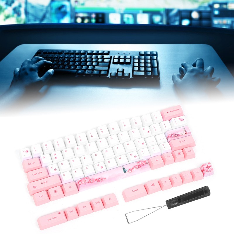 73PCs Sublimation Keycaps PBT Mechanical Keyboard Accessory PC Parts with