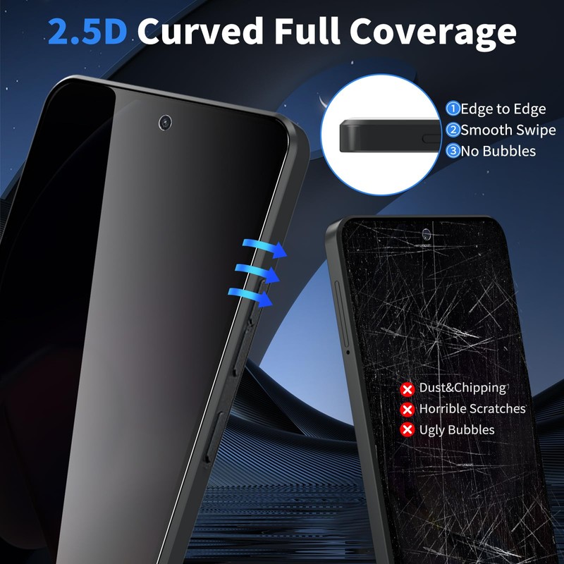 Asstar [2 Pack] Privacy Screen Protector for Moto G Stylus