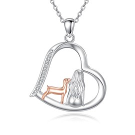 JERWLI Goat Necklace 925 Sterling Sliver Friendship Pendant Necklaces Goat Jewelry Gifts for Women
