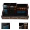 Wood Desk Organizers, Wooden Pen Holder Library Books Design Pencil
