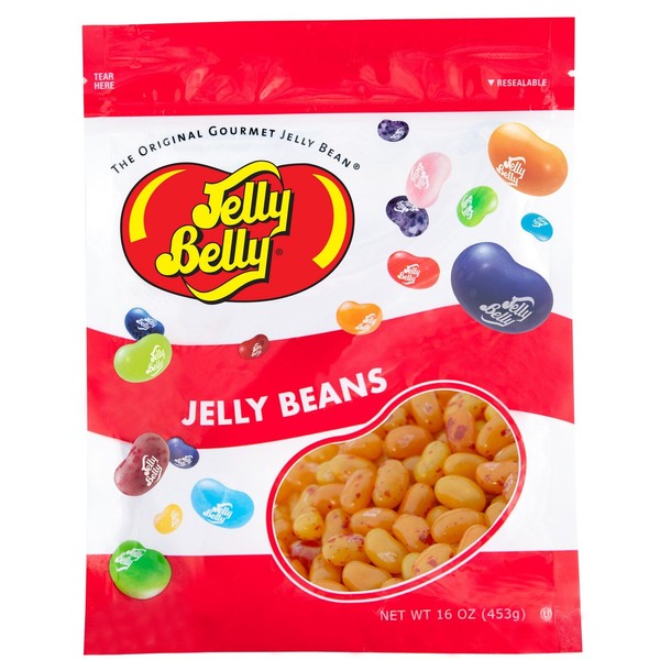 Jelly Belly Peach Jelly Beans - 1 Pound (16 Ounces) Resealable Bag - Genuine, Official, Straight from the Source