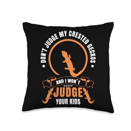 Crested Gecko Accessories Reptile Keeping Light Reptile Pet Food Crested Gecko Throw Pillow, 16x16, Multicolor