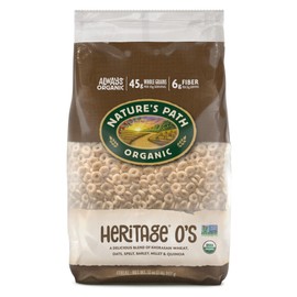 Nature's Path Organic Heritage O'S Cereal, 32 oz (Pack of 6), Non-GMO, Earth Friendly Packaging