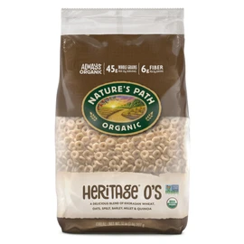 Nature's Path Organic Heritage O'S Cereal, 32 oz (Pack of 6), Non-GMO, Earth Friendly Packaging