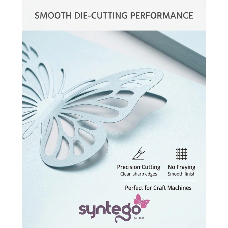 Syntego A4 Baby Blue Majestic Pearlescent Shimmer Paper Double Sided