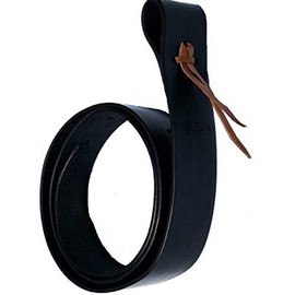 Black Latigo 6 Foot Leather Saddle Cinch Tie Strap