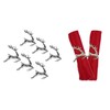Pack Of 6 - Metal Christmas Napkin Holders - 6