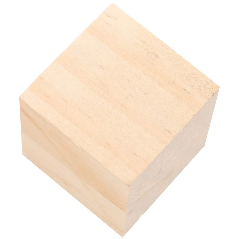 12Pcs Pine Wood Wooden Blocks, Approx. 4 X 4 X