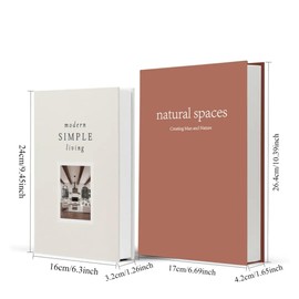 Xydedoing - Libros decorativos para decoración del hogar, 2 libros de imitación minimalistas modernos para decoración del hogar, decoración de mesa de centro, acento estético para sala de estar (E3)