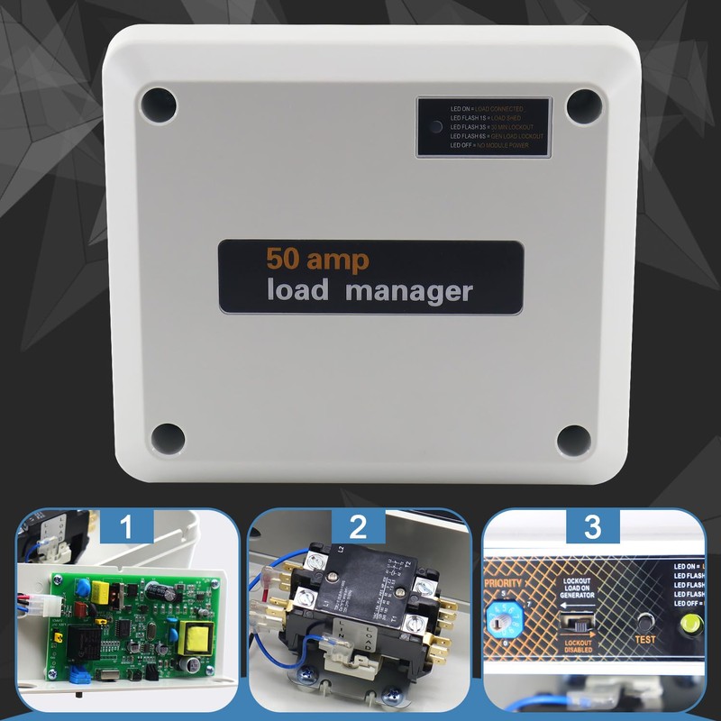 RJSJRAD 50 Amp Load Manager Compatible with Generac 7000, 50