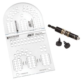 Small Cribbage Board Templates (2 Players, Curved Track) – Thick Acrylic Templates for Woodworking - 1/8'' Self-Centering Drill Bit, 1/8'' Indexing Pins – Easy DIY Cool Cribbage Boards